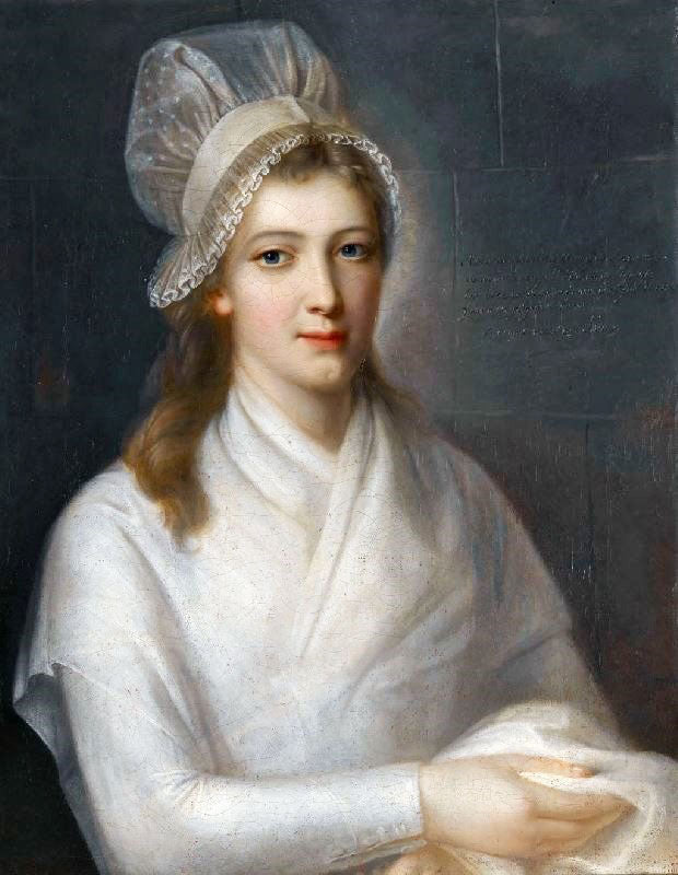 Portrait Of Charlotte Corday by Jean-Jacques Hauer