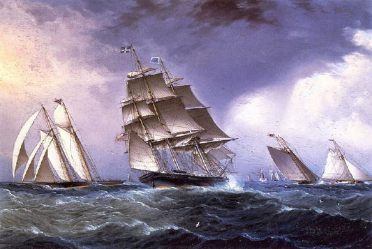 A Breezy Day Outside by James E. Buttersworth