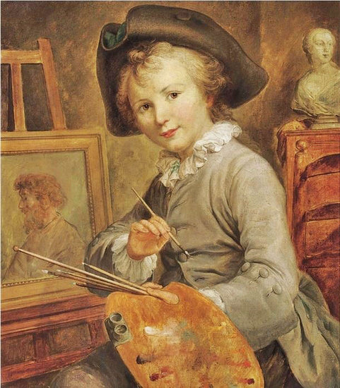 Portrait Of A Young Boy As An Artist by François-Hubert Drouais