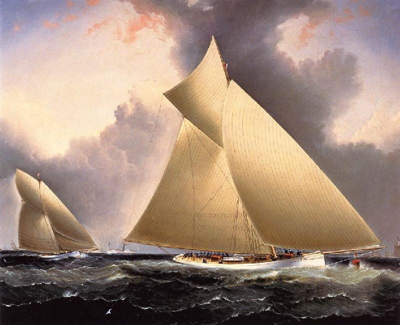 MAYFLOWER’ LEADING ’GALATEA’, AMERICA’S CUP 1886