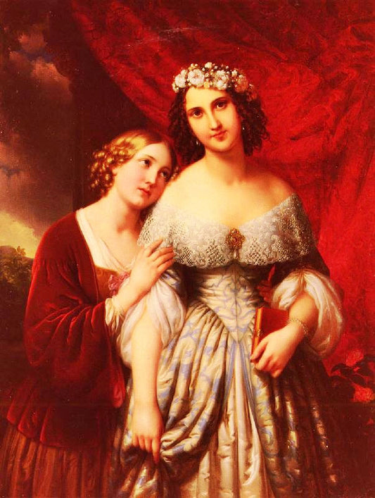 Two Girls by Johann Nepomuk Ender