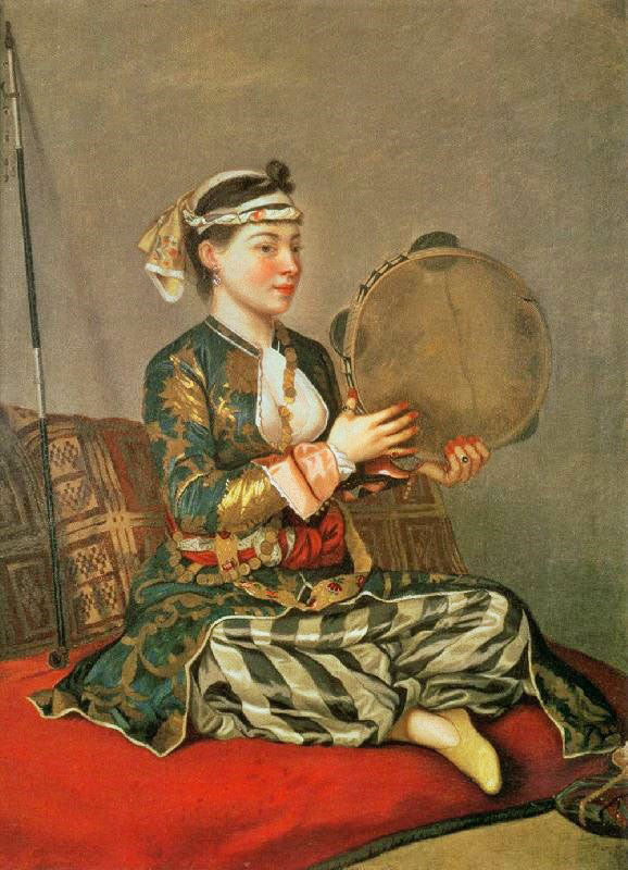 Turkish Woman With A Tambourine by Jean-Étienne Liotard