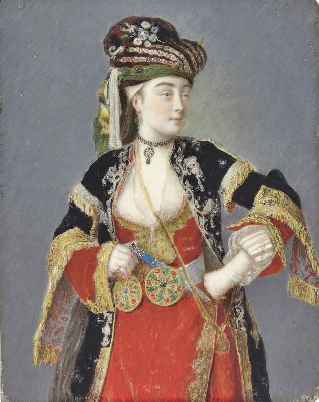 Presumed Portrait Of Laura Tarsi In Turkish Dress by Jean-Étienne Liotard