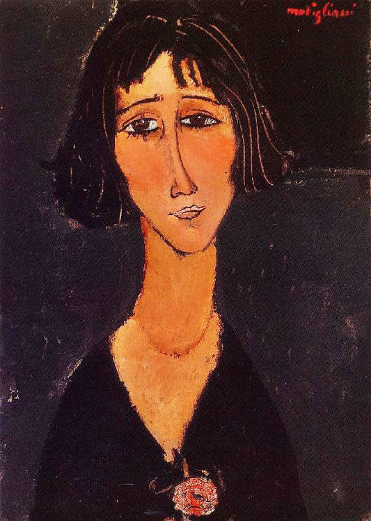 Young Girl Wearing A Rose by Amedeo Modigliani