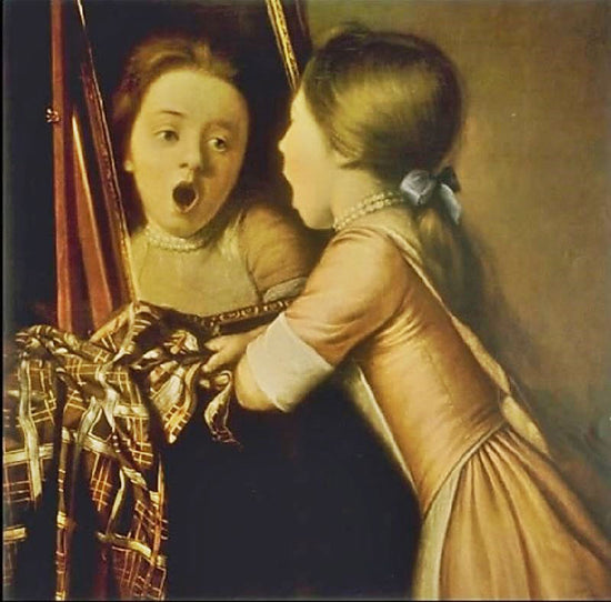 Young Girl Singing Into A Mirror by Jean-Étienne Liotard