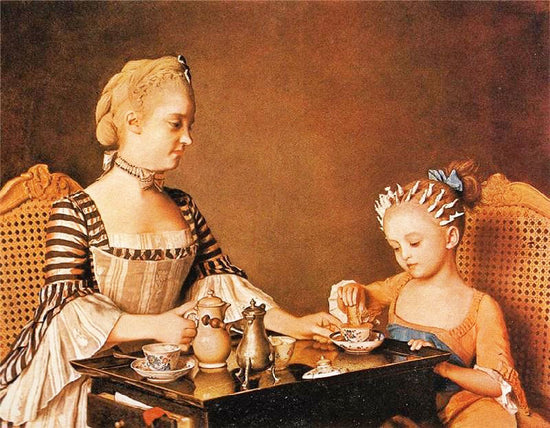 Madame Liotard And Her Daughter by Jean-Étienne Liotard