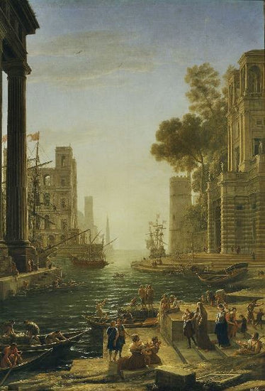 Embarkation Of St Paula Romana At Ostia by Claude Lorrain (Gellée)