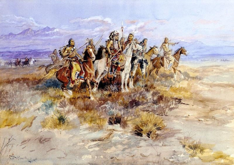 Indian Scouting Party by Charles Marion Russell