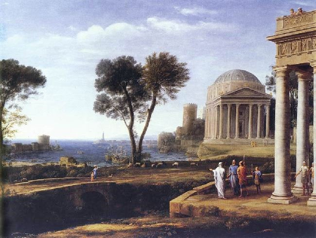 Landscape With Aeneas At Delos by Claude Lorrain (Gellée)