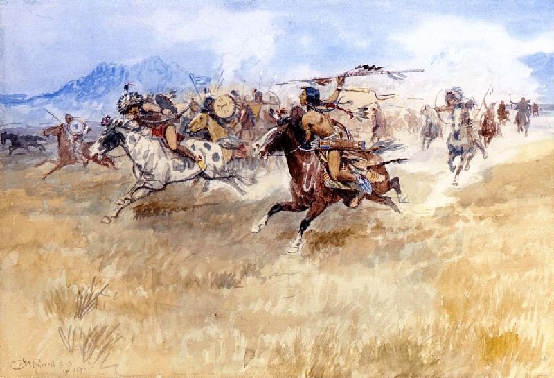 THE BATTLE BETWEEN THE BLACKFEET AND THE PIEGANS