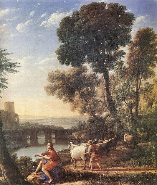 Landscape With Apollo Guarding The Herds Of Admetus by Claude Lorrain (Gellée)