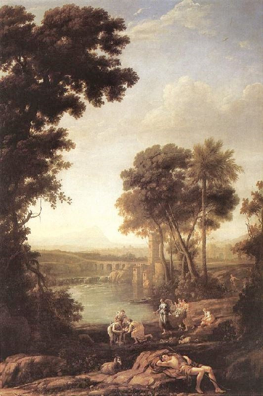 Landscape With The Finding Of Moses by Claude Lorrain (Gellée)