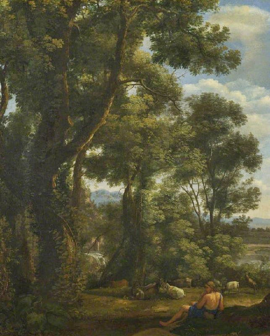 Landscape With A Goatherd And Goats by Claude Lorrain (Gellée)