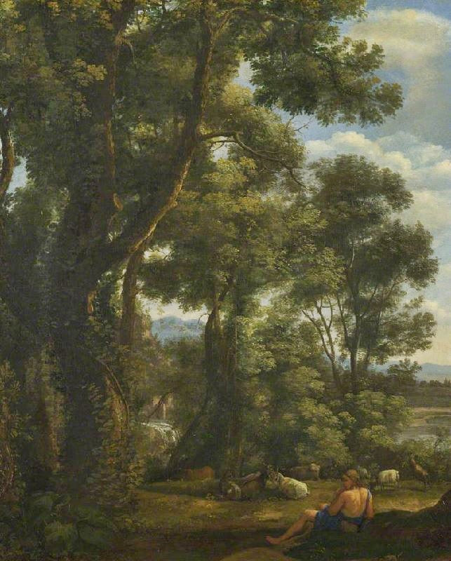 Landscape With A Goatherd And Goats by Claude Lorrain (Gellée)