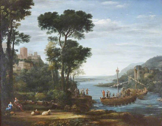 The Arrival Of Aeneas At Pallanteum by Claude Lorrain (Gellée)