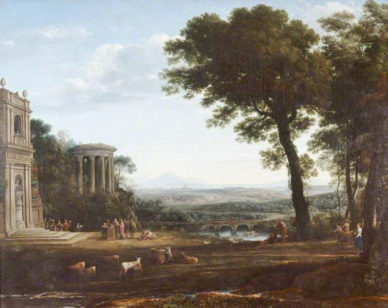 The Father Of Psyche Sacrificing At The Temple Of Apollo by Claude Lorrain (Gellée)
