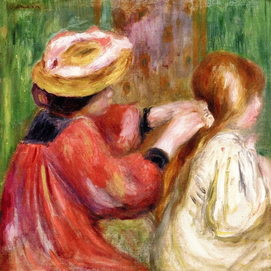 The Child’S Hairstyle by Pierre Auguste Renoir