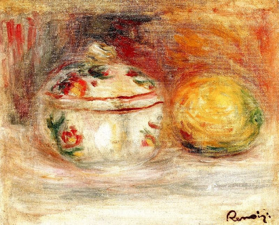 Study: Sugar Bowl And Lemon by Pierre Auguste Renoir