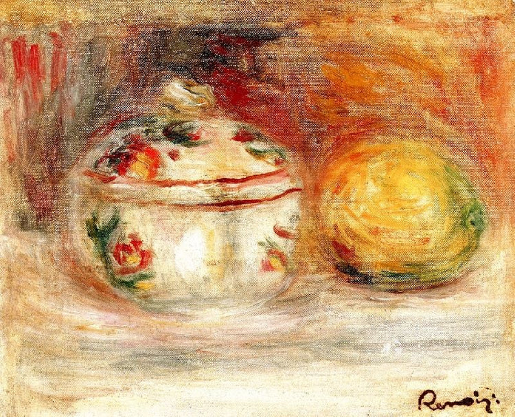 Study: Sugar Bowl And Lemon by Pierre Auguste Renoir
