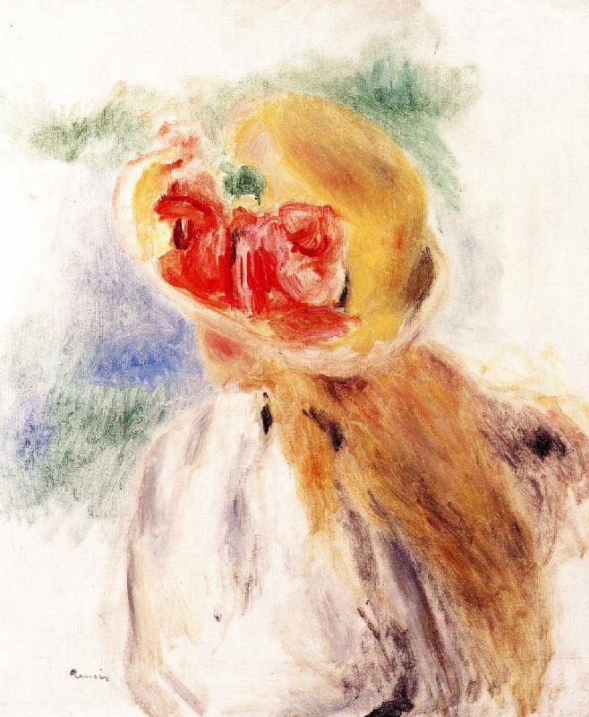 YOUNG GIRL IN A FLOWERED HAT