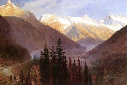 Sunrise At Glacier Station by Albert Bierstadt