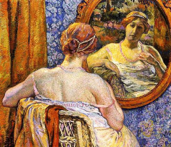 Woman At A Mirror by Theo van Rysselberghe