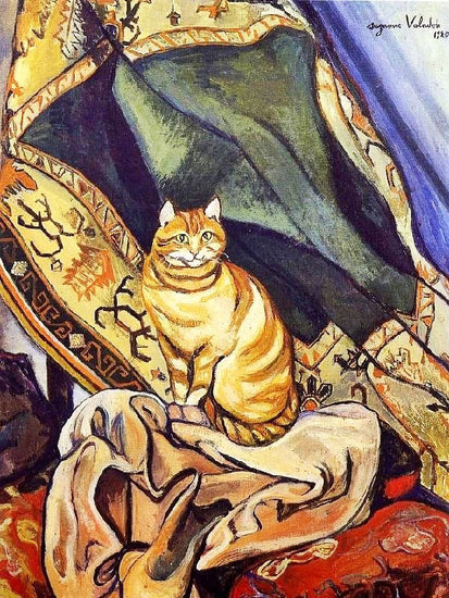 Raminou Sitting On A Cloth by Suzanne Valadon
