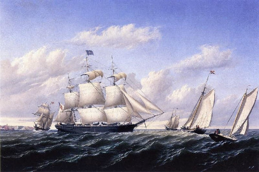 Whaleship ’Speedwell Of Fairhaven, Outward Bound Off Gay Head by William Bradford