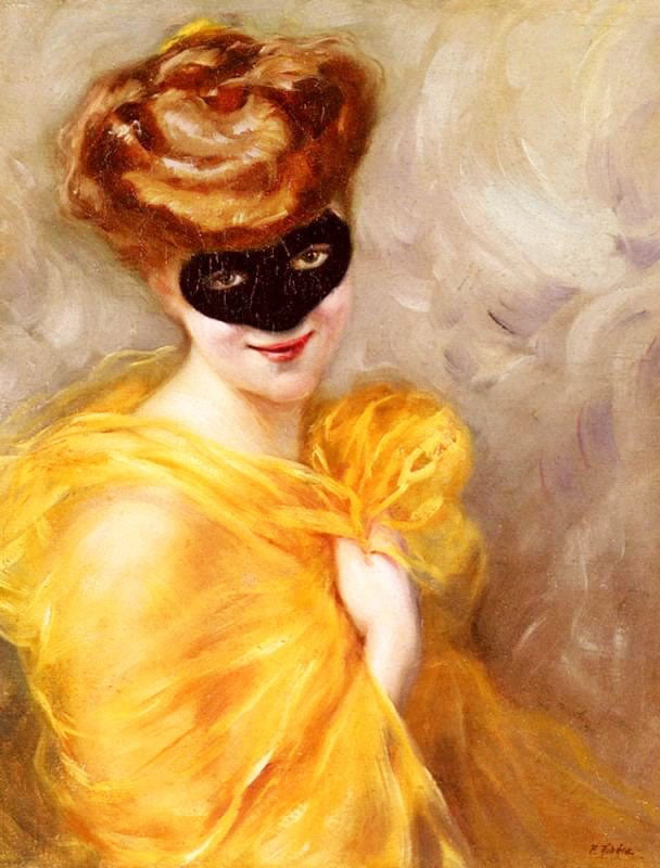 Lady At A Masked Ball by Pierre Ribera