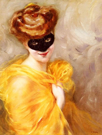 Lady At A Masked Ball by Pierre Ribera