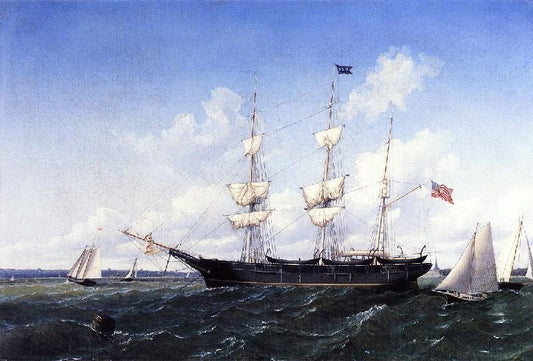 Whaling Bark ’J. D. Thompson’ Of New Bedford by William Bradford
