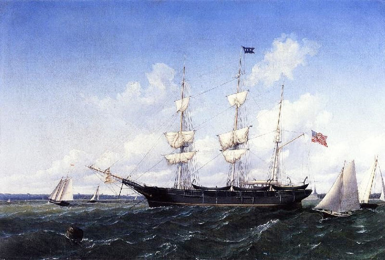 Whaling Bark ’J. D. Thompson’ Of New Bedford by William Bradford