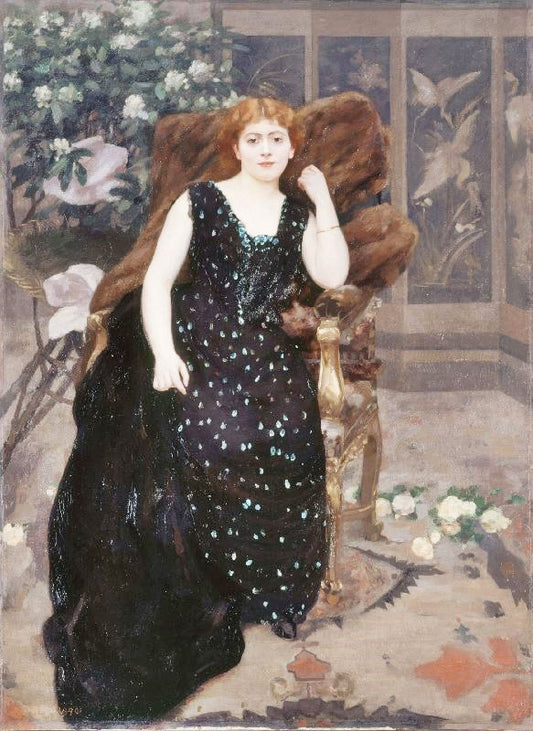 Portrait Of Jane Hading by Alfred Roll