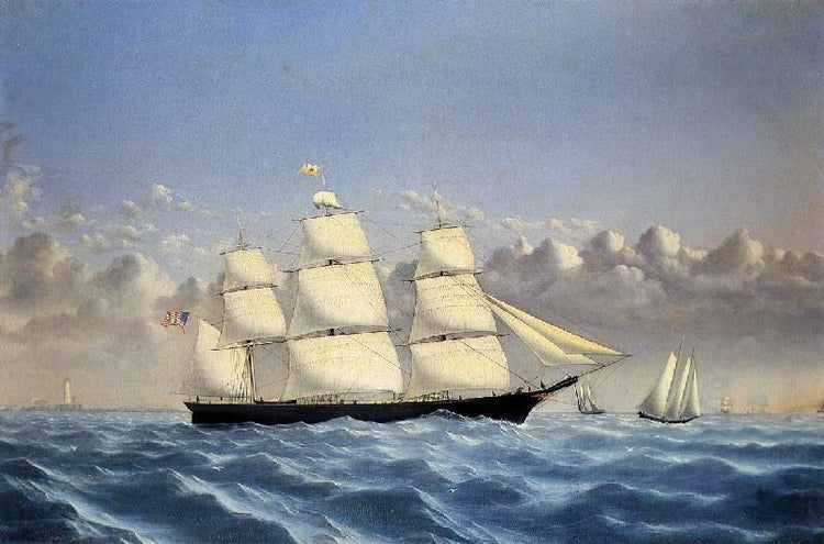 Clipper Ship ’Golden West’ Of Boston, Outward Bound by William Bradford