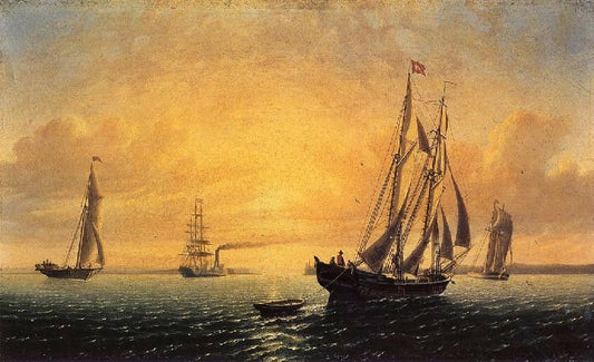 The Schooner ’Jane’ Of Bath, Maine by William Bradford