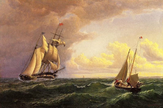 Whaler Off The Vineyard, Outward Bound by William Bradford