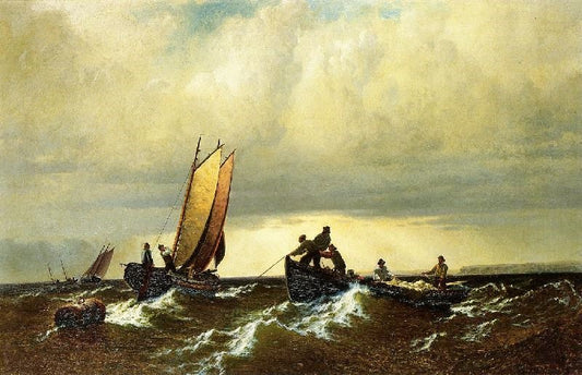Fishing Boats On The Bay Of Fundy by William Bradford