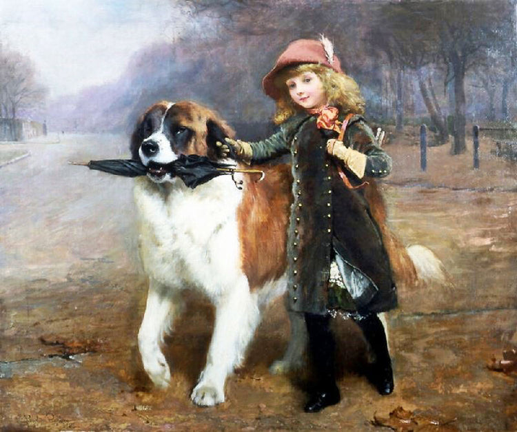 Off To School by Charles Burton Barber