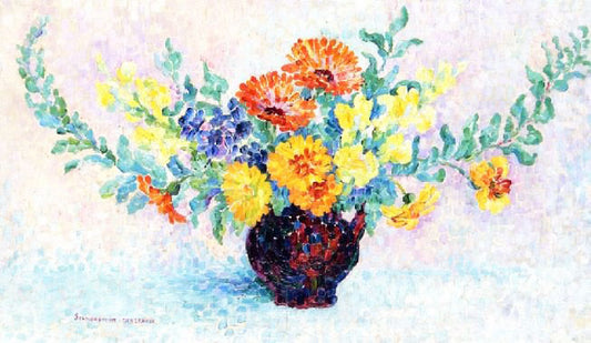 Bouquet In A Red Pitcher by Jeanne Selmersheim-Desgrange