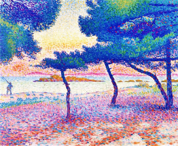 The Beach At Saint-Clair by Henri Edmond Cross