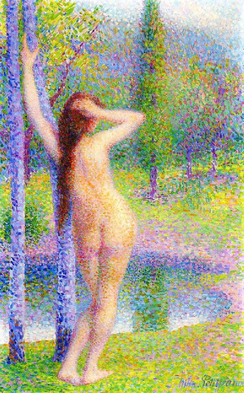 Bather Fixing Her Hair by Hippolyte Petitjean