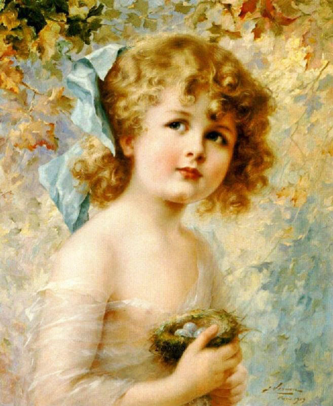 GIRL HOLDING A NEST