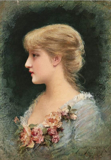 Portrait Of A Fair Beauty by Emile Eisman-Semenowsk