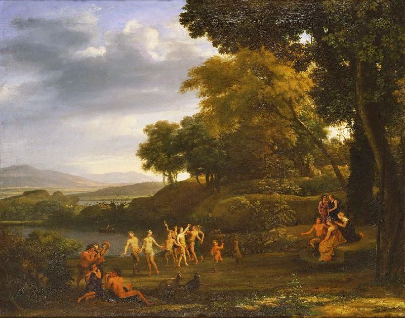LANDSCAPE WITH DANCING SATYRS AND NYMPHS
