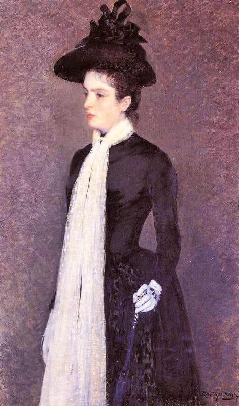 Portrait Of A Woman In Black by Theo van Rysselberghe