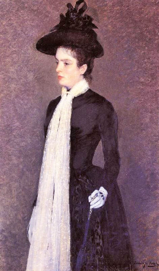 Portrait Of A Woman In Black by Theo van Rysselberghe