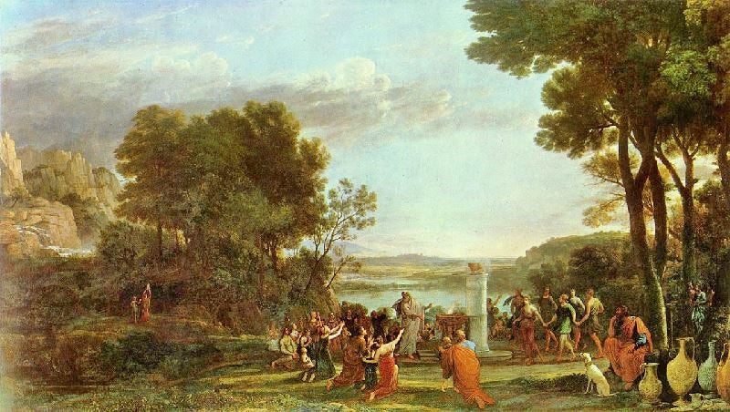 Landscape With The Worship Of The Golden Calf by Claude Lorrain (Gellée)