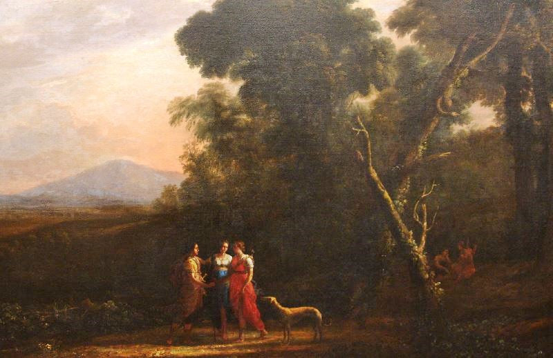 ROMAN IDEAL LANDSCAPE WITH CEPHALUS, PROCRIS, AND DIANA