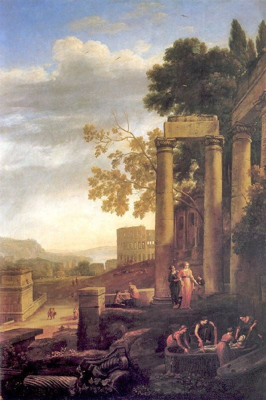 Landscape With The Burial Of Santa Serapia by Claude Lorrain (Gellée)
