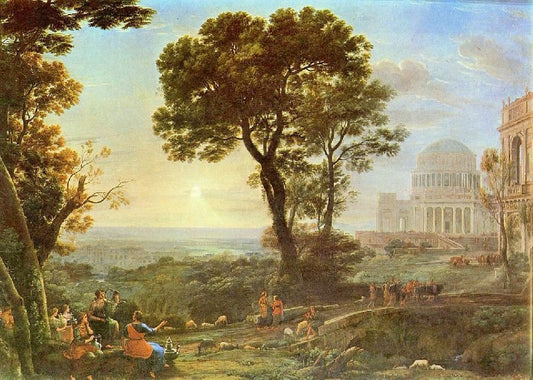View Of Delphi With A Sacrificial Procession by Claude Lorrain (Gellée)